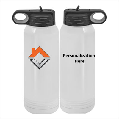 VCT - Custom 30 oz. White Stainless Steel Vacuum Insulated Water Bottle Thumbnail