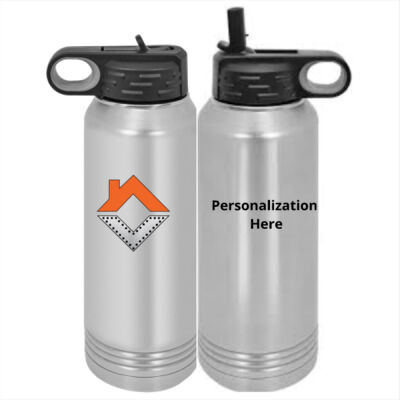VCT -  Custom 30 oz. Silver Stainless Steel Vacuum Insulated Water Bottle Thumbnail