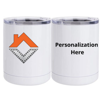 VCT - 10 oz White Stainless Steel Short Tumbler Thumbnail