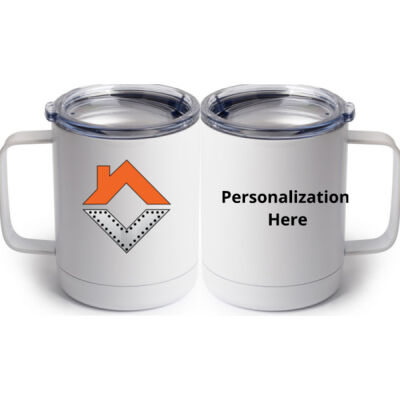 VCT - 10 oz White Stainless Steel Coffee Mug Thumbnail