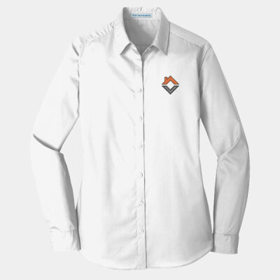 VCT Embroidered  - Ladies Long Sleeve Carefree Poplin Shirt Thumbnail