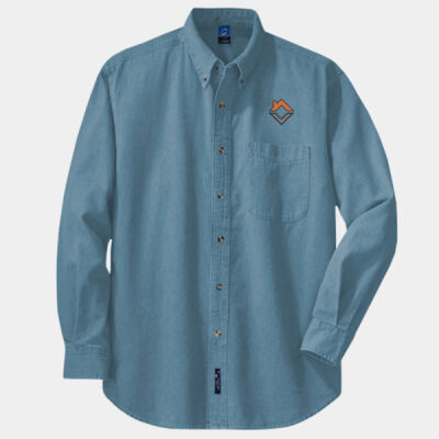 VCT Embroidered  - Long Sleeve Value Denim Shirt Thumbnail