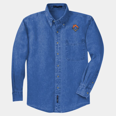 VCT Embroidered  - Long Sleeve Denim Shirt Thumbnail